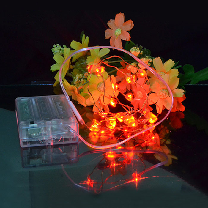 Chinese Factory Led Starry String Lights - Amber Lights On Copper Wire